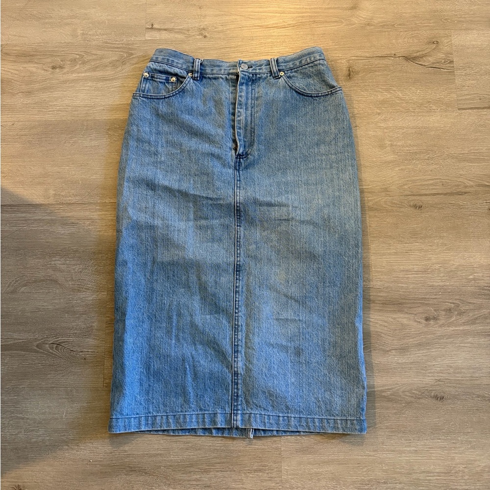 Ralph Lauren Denim Blue Pencil Skirt